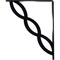Ekena Millwork Loera Wrought Iron Bracket, (Single center brace), Powder Coated Black 1 1/2"W x 10"D x 12"H BKTM01X10X12SLO - alternate 4